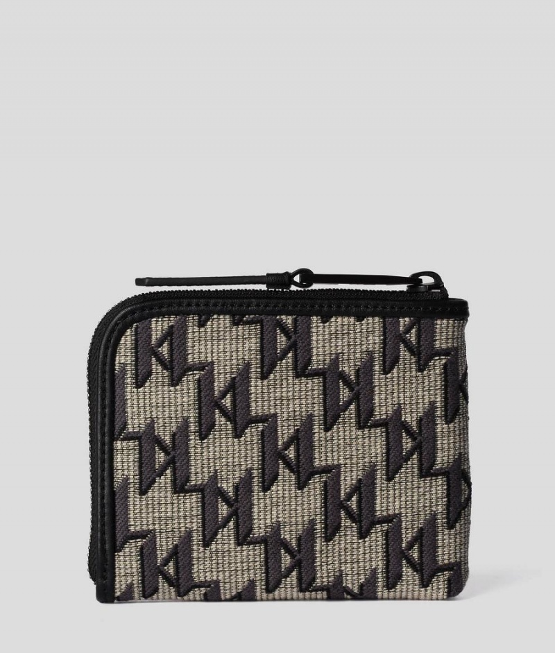 Portfel Męskie Karl Lagerfeld K/MONOGRAM ZIPPERED Kolorowe | PL EX3494