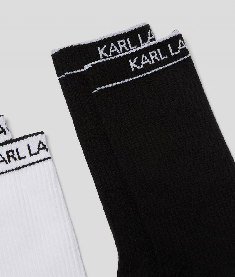 Skarpetki Męskie Karl Lagerfeld K/ESSENTIAL SOCKS – 3 PACK Czarne Białe Szare | PL SO3946