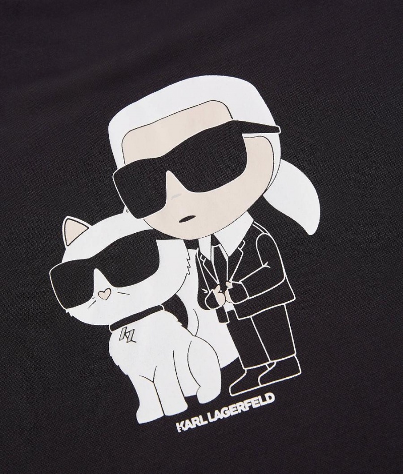 Sukienka Dziecięce Karl Lagerfeld K/Ikonik Bez Rękawów Jersey Czarne | PL HK4053