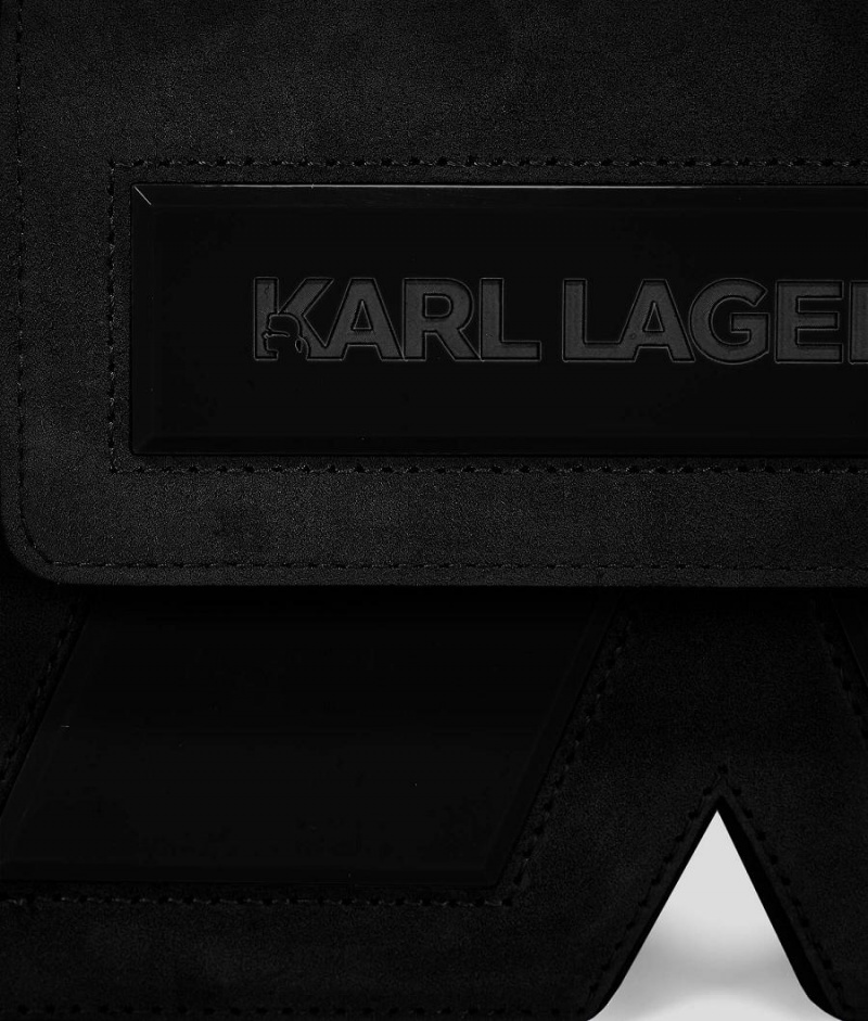 Torba Crossbody Damskie Karl Lagerfeld ICON K Czarne | PL ZG2540