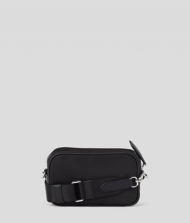 Torba Crossbody Damskie Karl Lagerfeld K/IKONIK NYLON CAMERA Czarne | PL AP2549