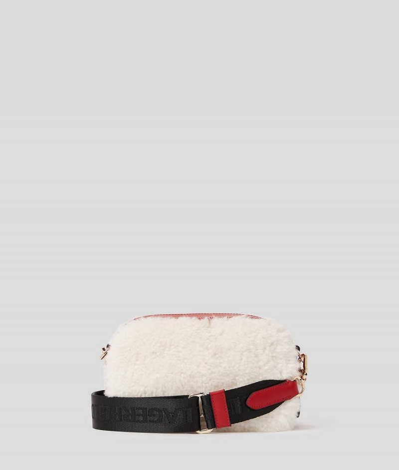 Torba Crossbody Damskie Karl Lagerfeld YEAR OF THE RABBIT CAMERA Czerwone | PL UT2553