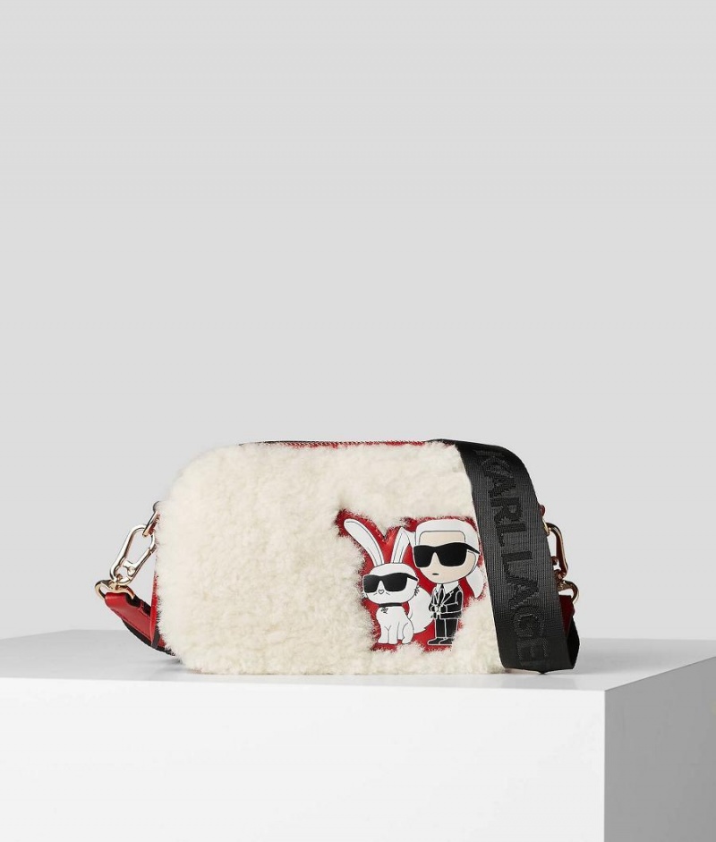 Torba Crossbody Damskie Karl Lagerfeld YEAR OF THE RABBIT CAMERA Czerwone | PL UT2553