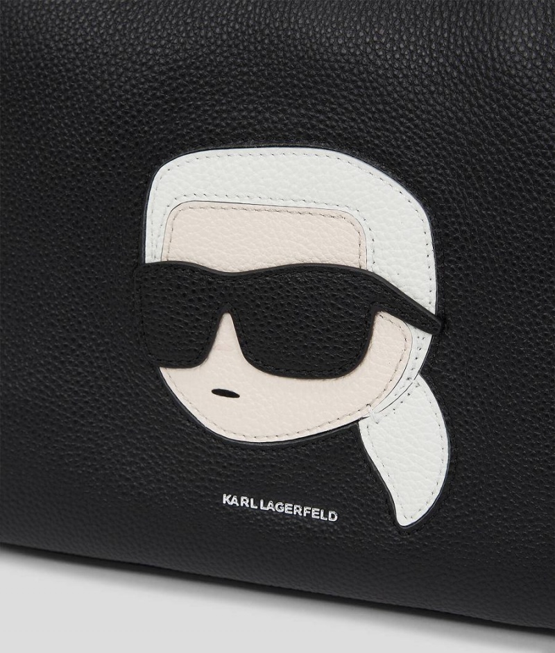 Torba na Ramię Damskie Karl Lagerfeld K/IKONIK GRAINY LEATHER SMALL Czarne | PL GL2415