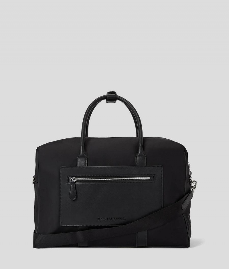 Torby Podróżne Damskie Karl Lagerfeld K/IKONIK NYLON WEEKENDER Czarne | PL DN2313