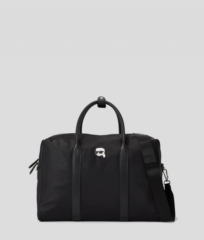 Torby Podróżne Damskie Karl Lagerfeld K/IKONIK NYLON WEEKENDER Czarne | PL DN2313