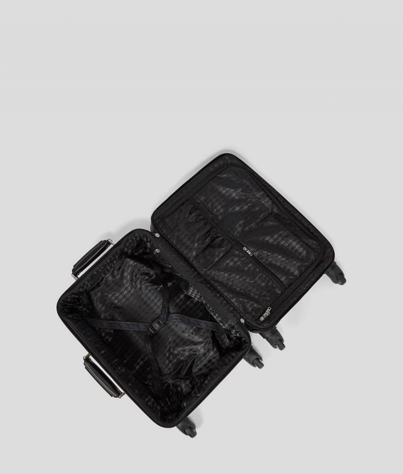 Torby Podróżne Damskie Karl Lagerfeld K/IKONIK COATED CANVAS TROLLEY CASE Czarne | PL AP2315