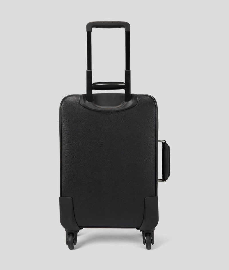 Torby Podróżne Damskie Karl Lagerfeld K/IKONIK COATED CANVAS TROLLEY CASE Czarne | PL AP2315