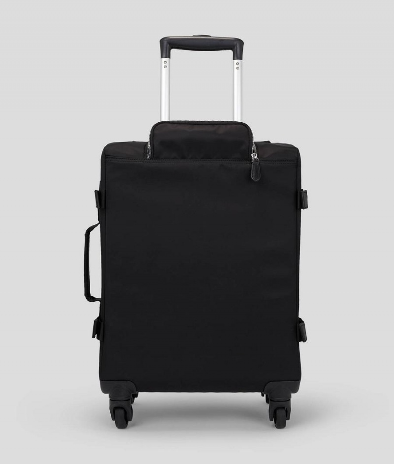 Torby Podróżne Damskie Karl Lagerfeld K/IKONIK NYLON TROLLEY CASE Czarne | PL PQ2316