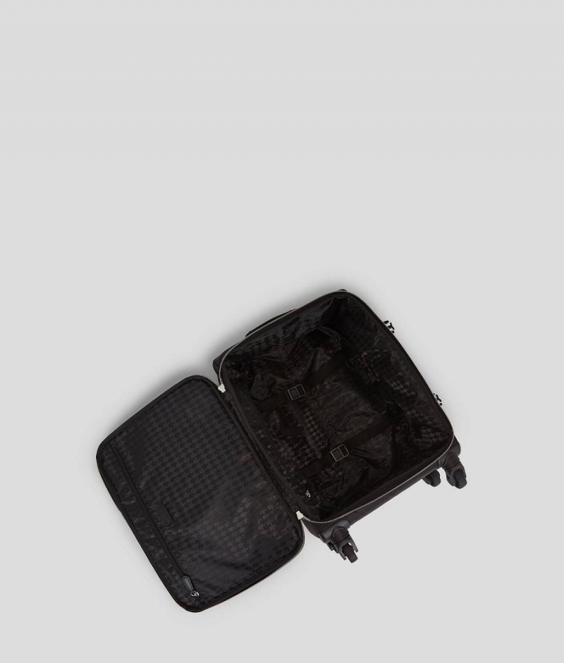 Torby Podróżne Damskie Karl Lagerfeld K/IKONIK NYLON TROLLEY CASE Czarne | PL PQ2316