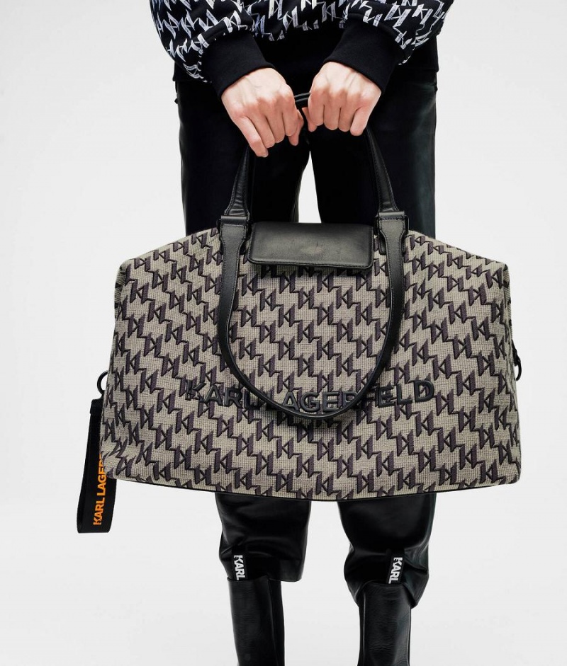 Torby Podróżne Damskie Karl Lagerfeld KL MONOGRAM WEEKENDER Kolorowe | PL SO2314