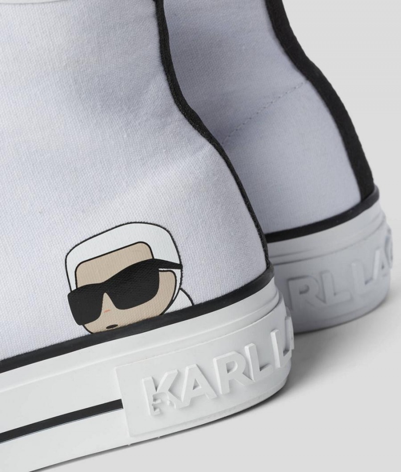 Trampki Damskie Karl Lagerfeld ICONIC NFT KAMPUS MAX Białe | PL JJ3305