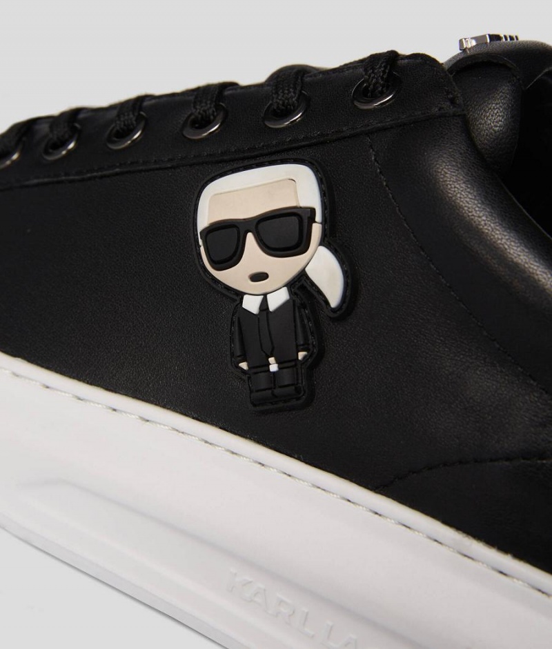 Trampki Damskie Karl Lagerfeld K/Ikonik Kapri Czarne Białe | PL OR3287