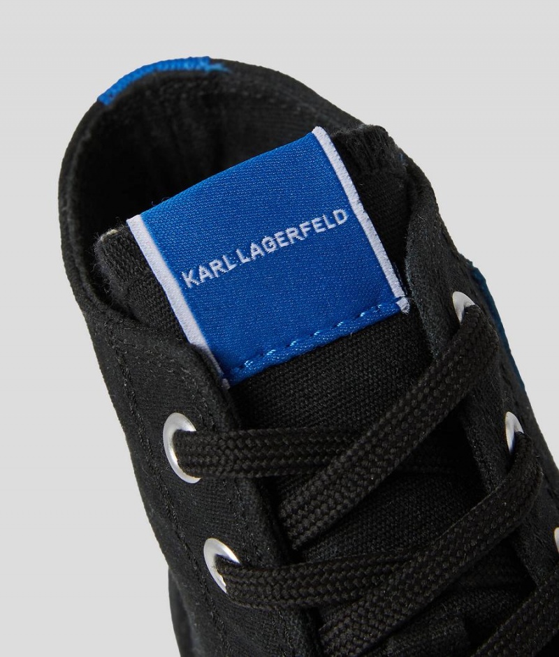 Trampki Męskie Karl Lagerfeld KLJ Kampus III High Top Czarne | PL JJ4026