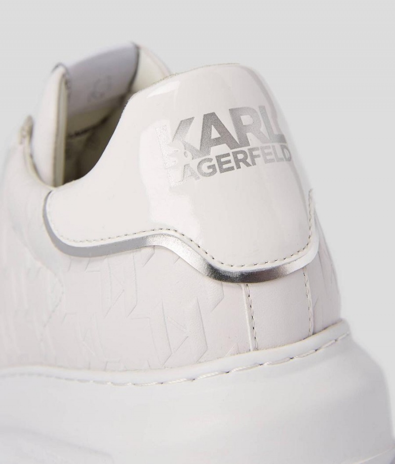 Trampki Męskie Karl Lagerfeld K/Monogram Kapri Sneaker Białe | PL YU4038