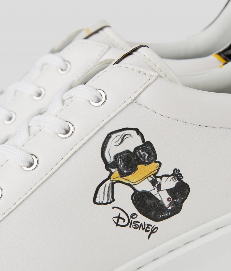 Trampki Męskie Karl Lagerfeld MAXI KUP DISNEY x Lo Koronkowe Białe | PL DN4031